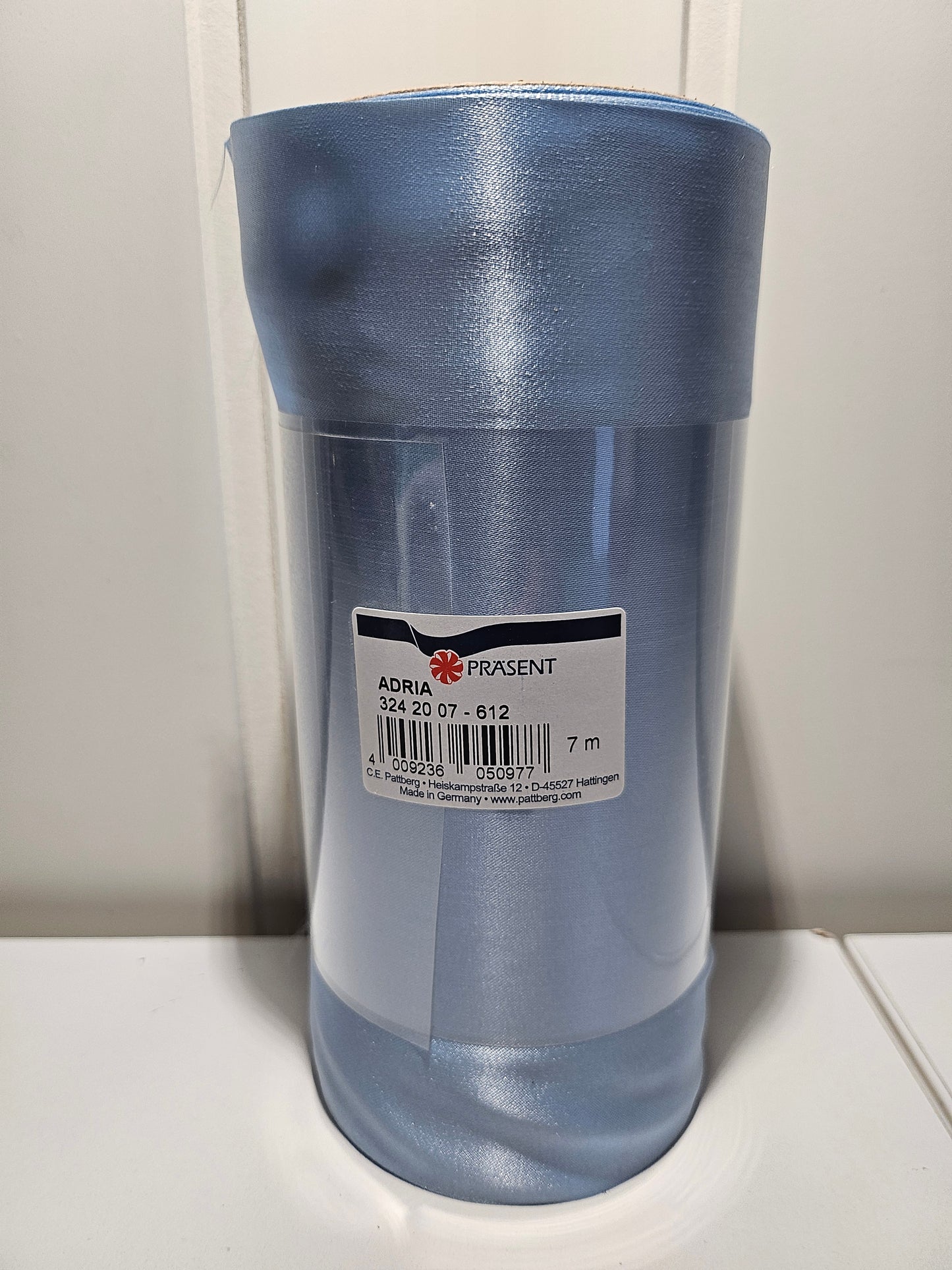 Prasent silkebånd Adria lys blå 200 mm - 7 m