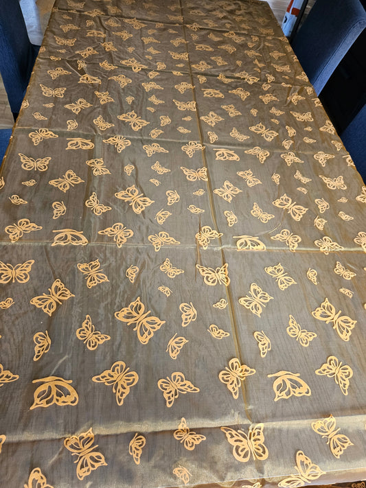 Dekostoff Oransje Organza - 300 x 145 cm