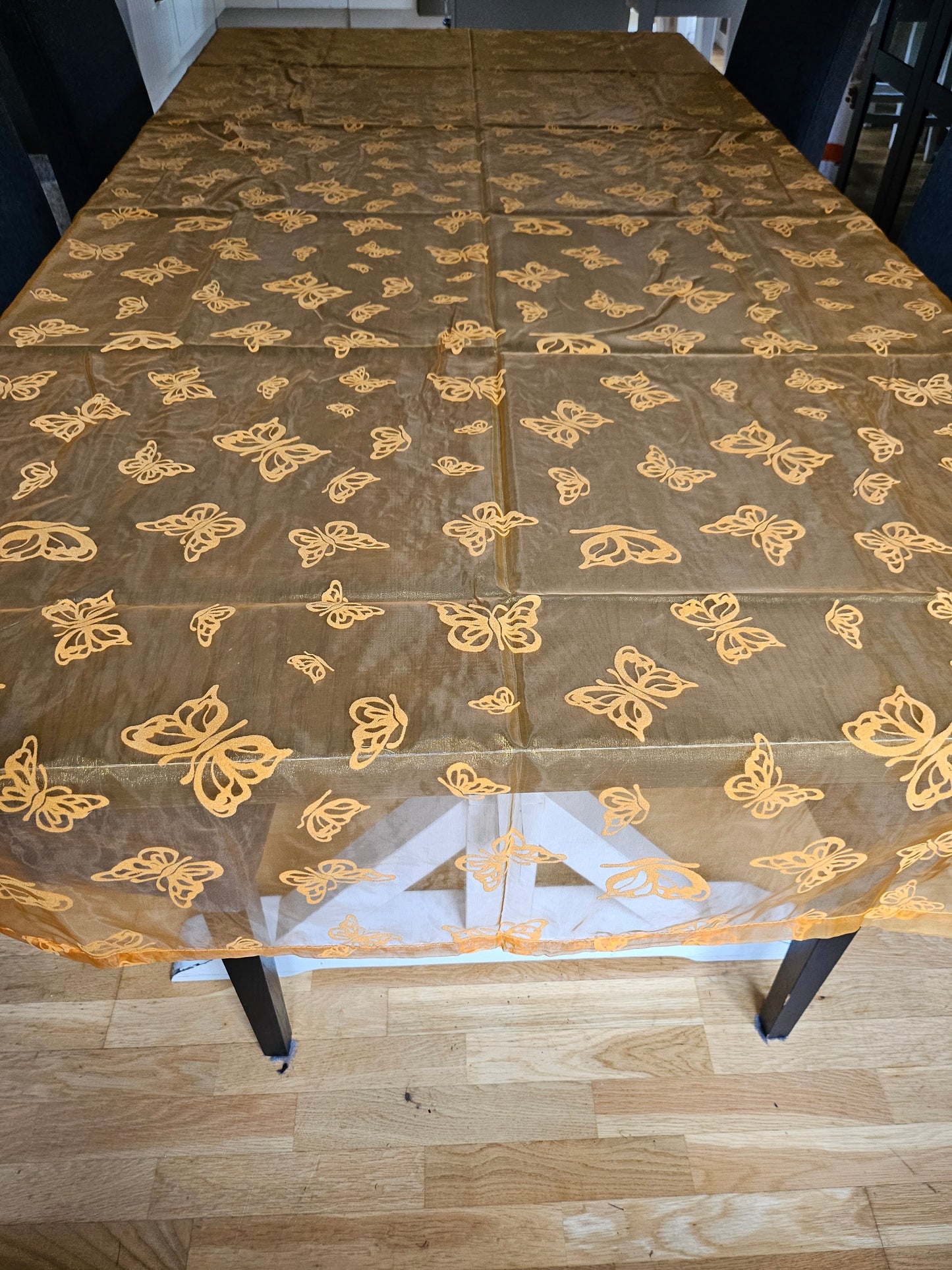 Dekostoff Oransje Organza - 300 x 145 cm
