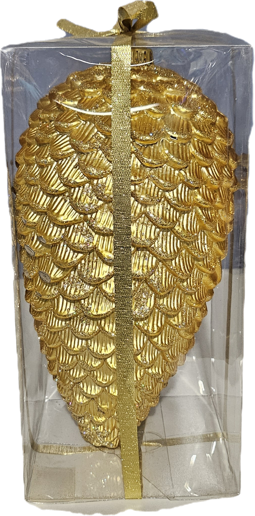 Gullkongle Juledekorasjon 20x12cm - Elegant Julepynt