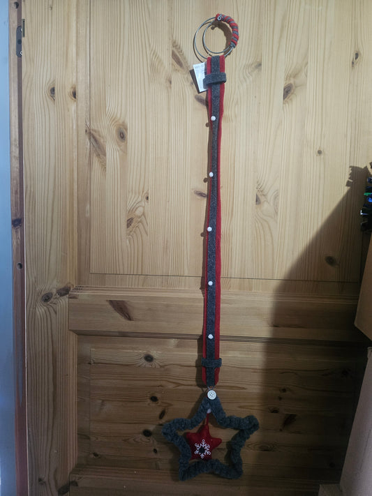 Julestjerne i stoff 93x20 cm -Tradisjonell julepynt
