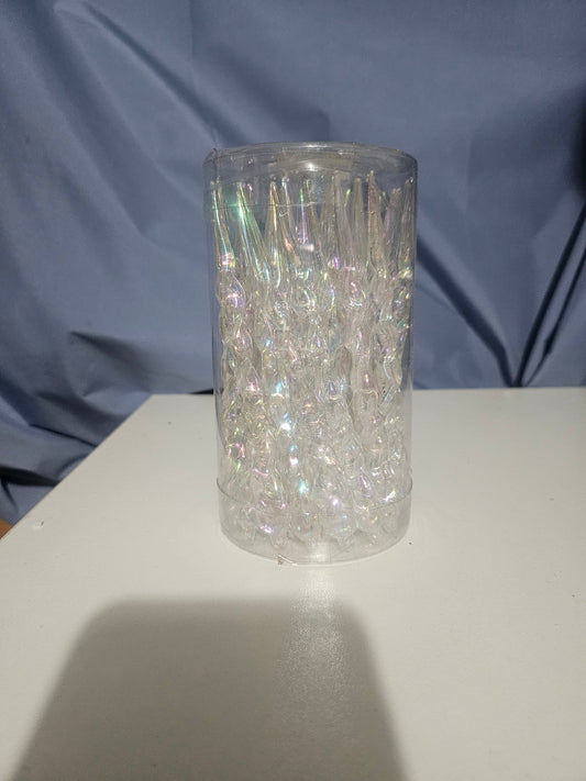 Iskrystaller juletrepynt 12 cm - 20 stk