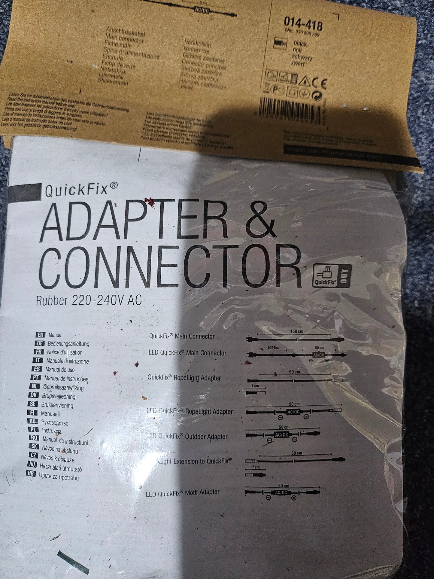 QuickFix® LED Main Connector 1,5m - til String lite lyslenke