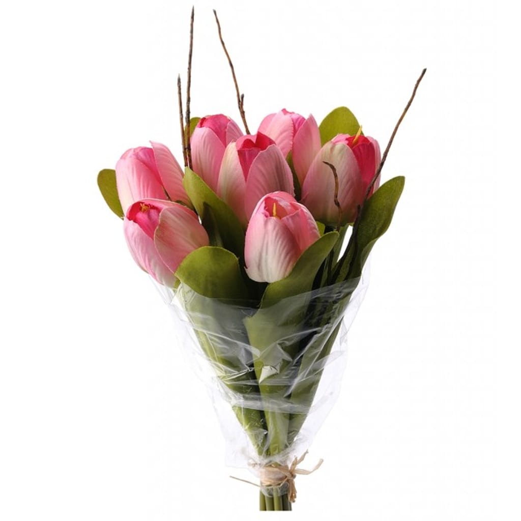 Tulipanbukett 30cm rosa