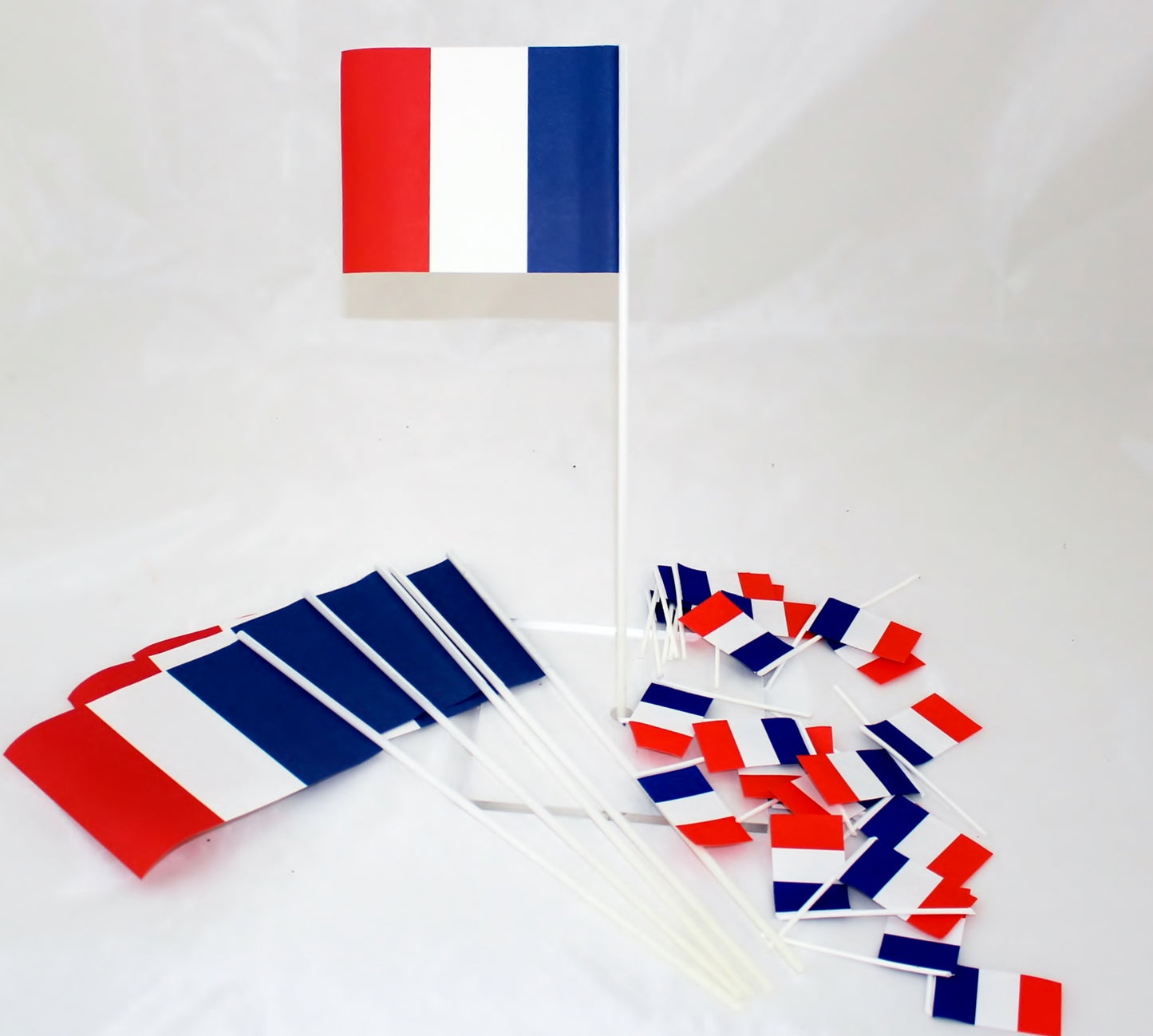 Dekor Kakeflagg Frankrike 250 stk - Papirflagg 2x5cm | Temadekorasjon
