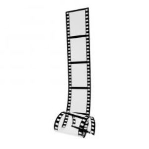 Dekor Filmstripe Stående 100 x 19 cm - Transparent Plast Filmrull | Kinodekorasjon