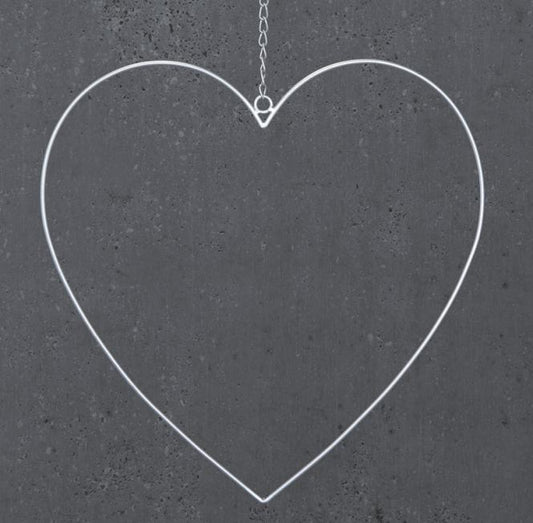 Dekor Hjerteramme Metall med Oppheng - 40, 60 eller 80cm | Romantisk Veggdekor