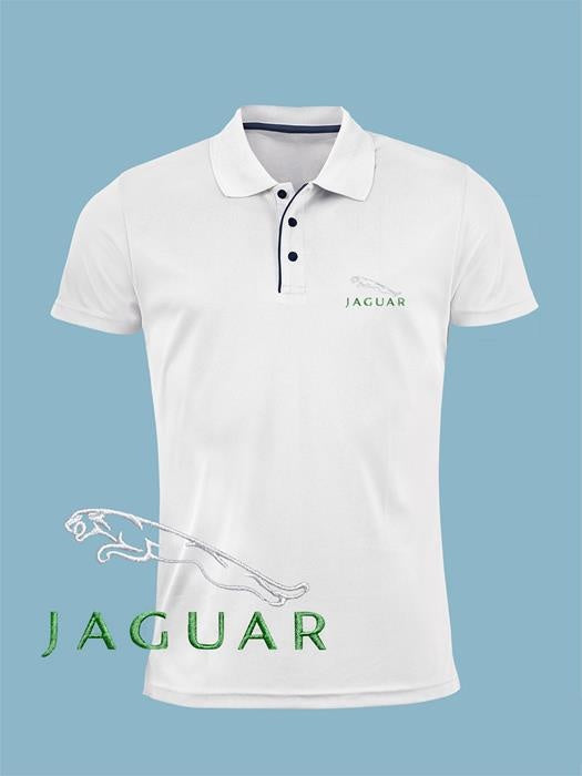 Jaguar Polo Pique Skjorte Str M - Klassisk Poloskjorte i Bomull/Polyester
