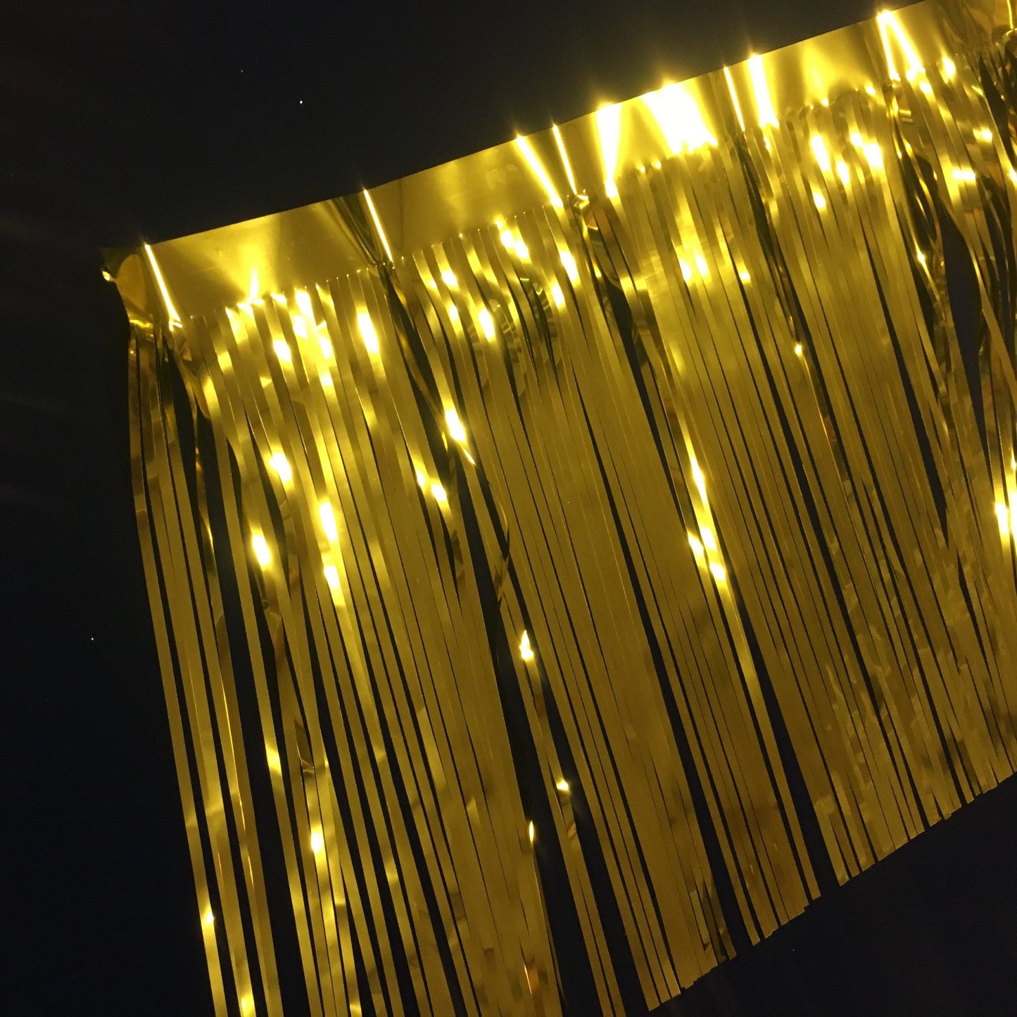 Lamellgardin Folie Gull 500 x 50 cm - Festpynt til Oppheng | Metallisk Gardin