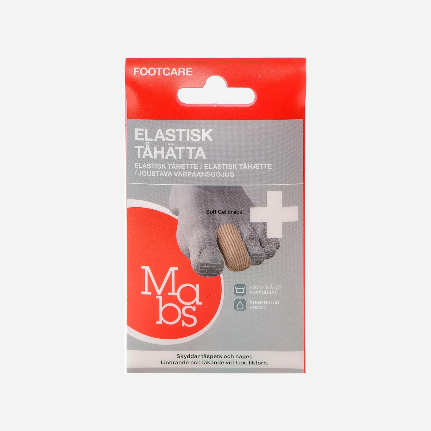 Mabs Elastisk Tåhette med Gel - Beskyttelse