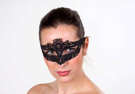 Party Blondemaske Sort eller Hvit