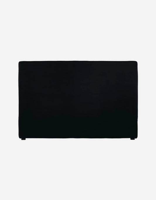 Monaco Sengegavl sort velour - 180x120x8 cm