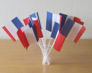 Dekor Bordflagg Frankrike -6 stk - A5