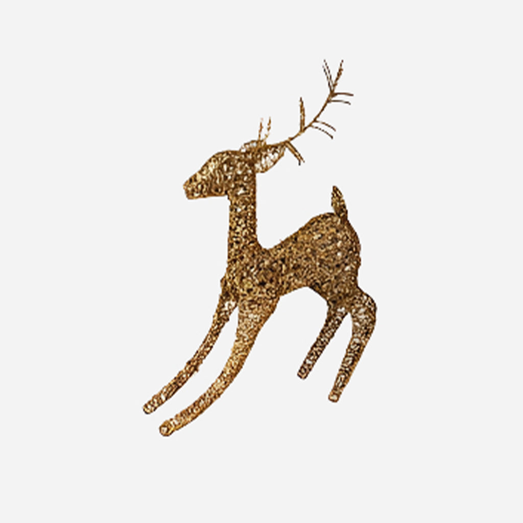 Reinsdyr Dekorasjon i Gull - Elegant Julepynt i Metall 45x45 cm