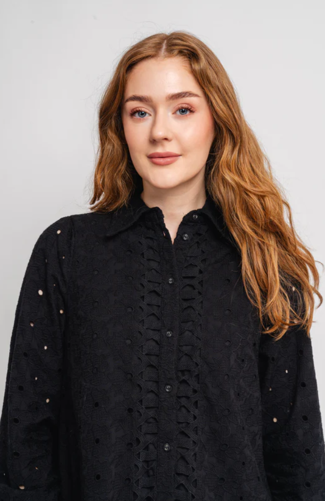 Y.A.S Yasginnie Ls Shirt Dress S. - Black - Skjortekjole svart