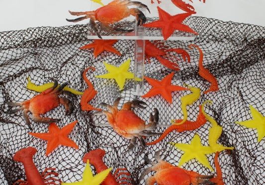 Maritim Dekor Fisk og Skalldyr Mini 24 Deler - Sjødyr i Plast