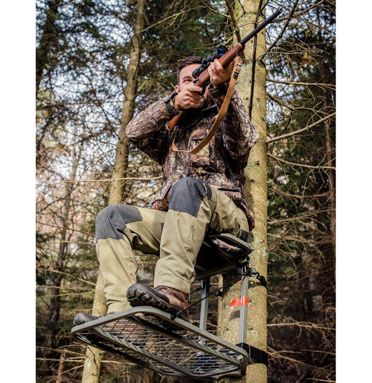 Treestand jaktstativ for tre – med sete og plattform