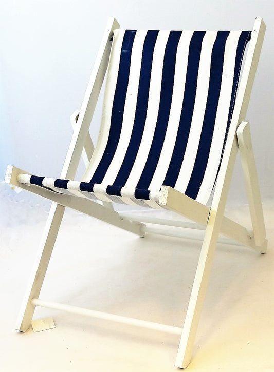 Maritim Strandstol 45 cm - Sammenleggbar Dekorstol i Tre |