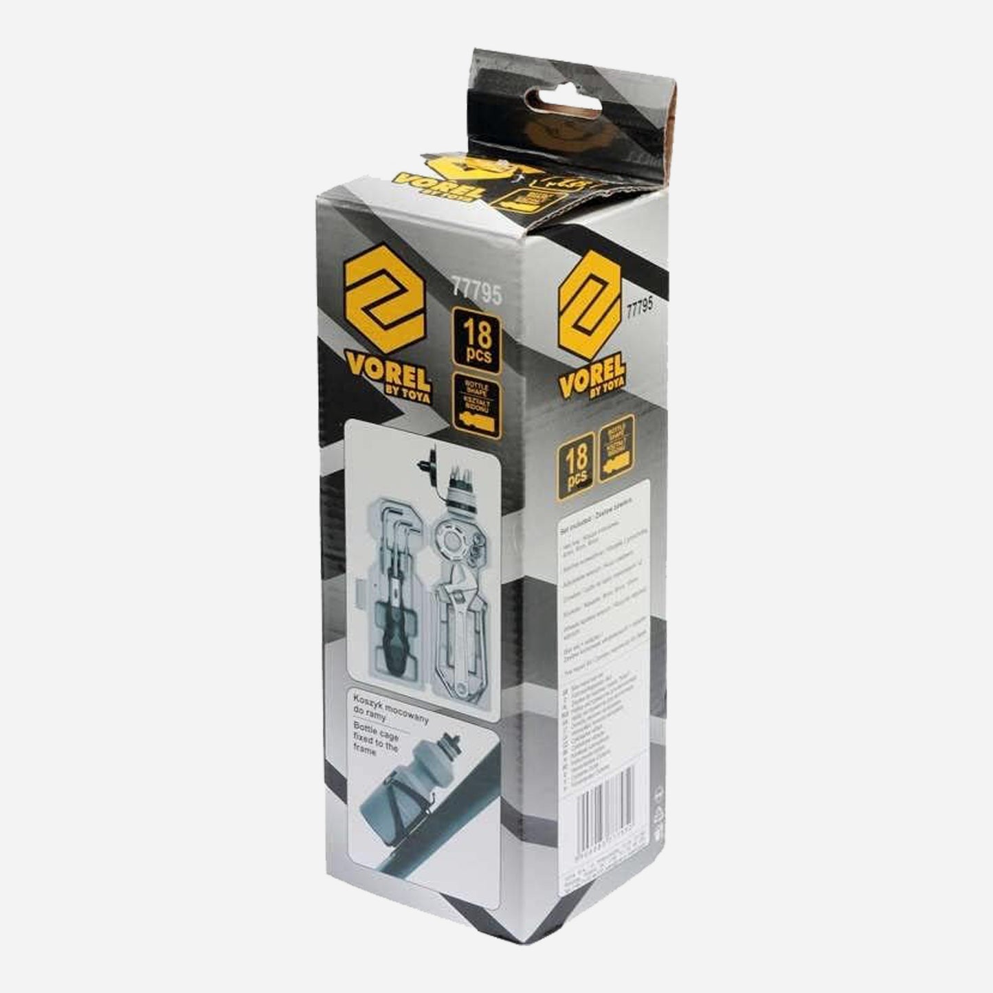 Vorel Sykkelverktøysett 18 Deler - Komplett Verktøysett i Flaskeform