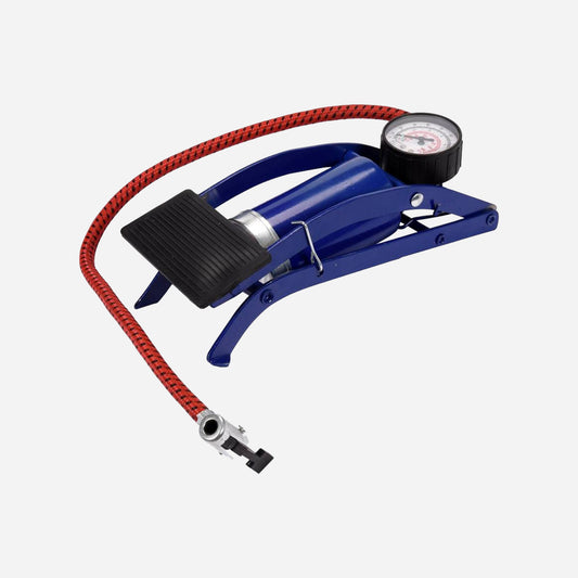 Vorel Fotpumpe med Manometer - Sykkelpumpe for Sykkel, Ball og Basseng