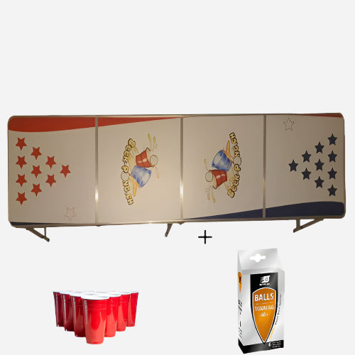 Beer Pong bord sett- Star design 03