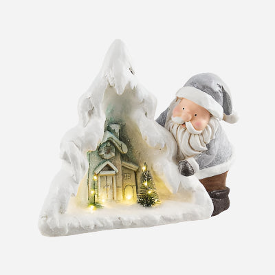 Jul - Nissehus i fjellet med lys