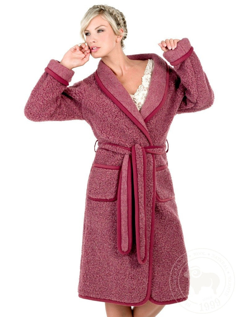 Isa Bee Morgen - badekåpe i 100% Ull - med hette - Beige - Unisex