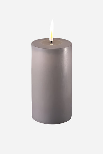 Deluxe homeart LED Kubbelys grå 10x20 cm