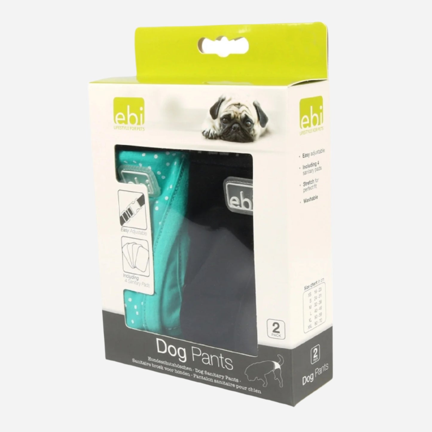 Ebi Tispetruse 2-pakk med 4 Innlegg - Størrelse XS 16-23 cm