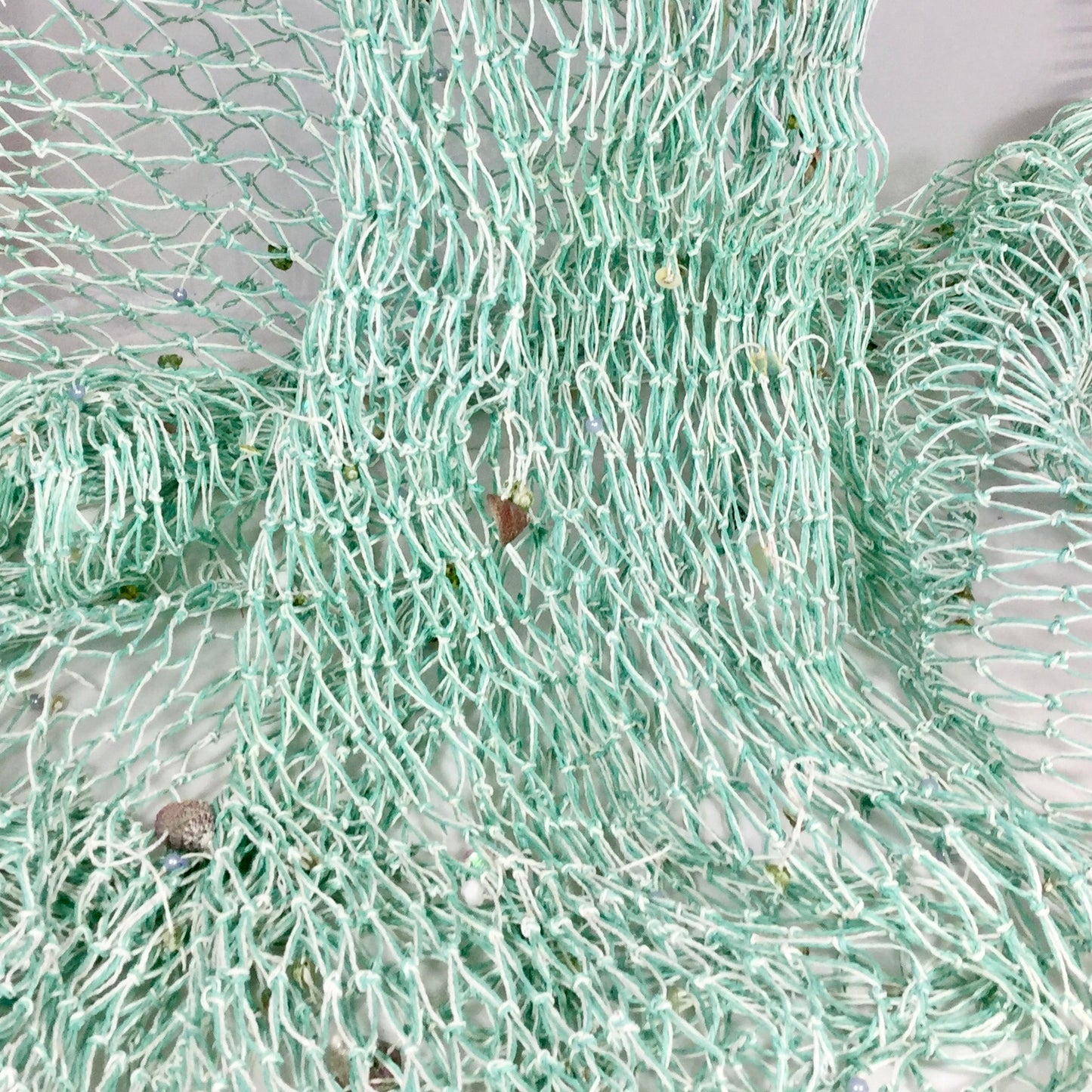 Maritim dekor Fiskegarn med skjell til dekorasjon- 200 x 250 cm