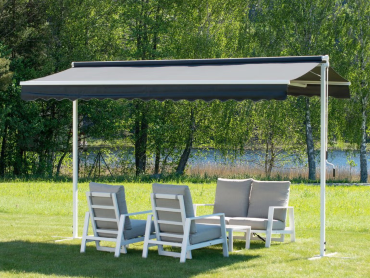 markise på engelsk Frittstående markise 400x300 cm – Tilbud