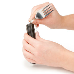 Vitility Ergonomisk Gaffel Bøybar - Spisegaffel med Bøybart Stål og Ergonomisk Håndtak 25cm