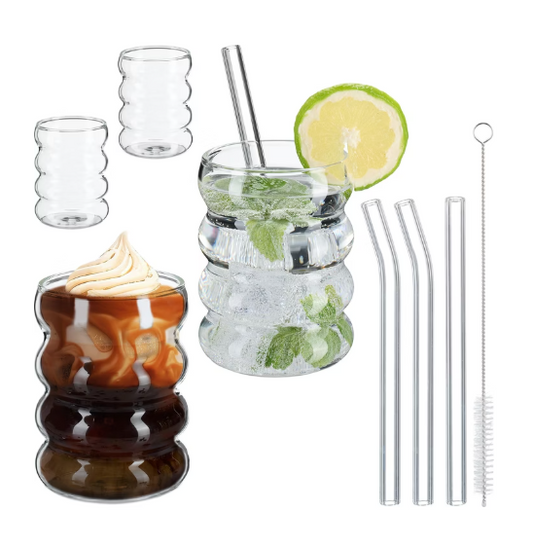 Premium Dobbeltveggede Boble Glass 350ml - Latte & Cocktail Glass - 2 stk