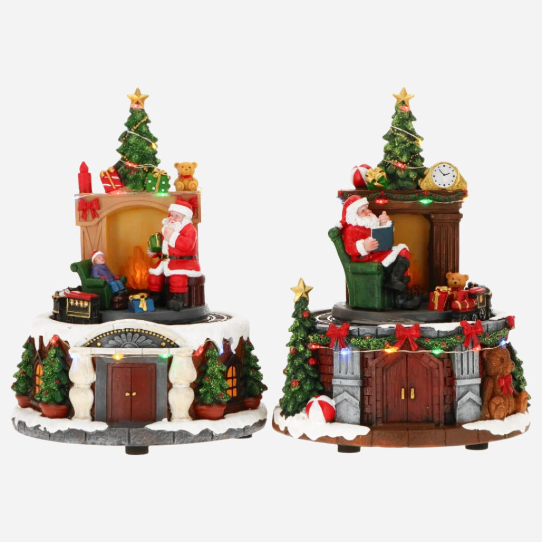 Jul - Nisse og togbane med lys