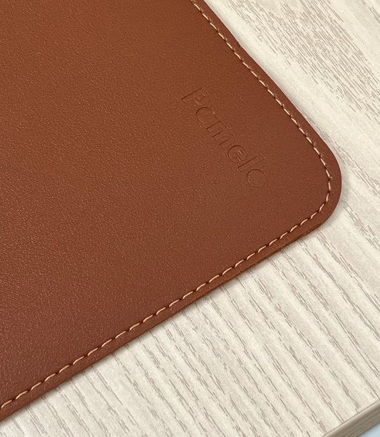 Pomelo Bordmatte Musematte Lær Brun- Premium Skrivebordsunderlag 80 x 30 cm