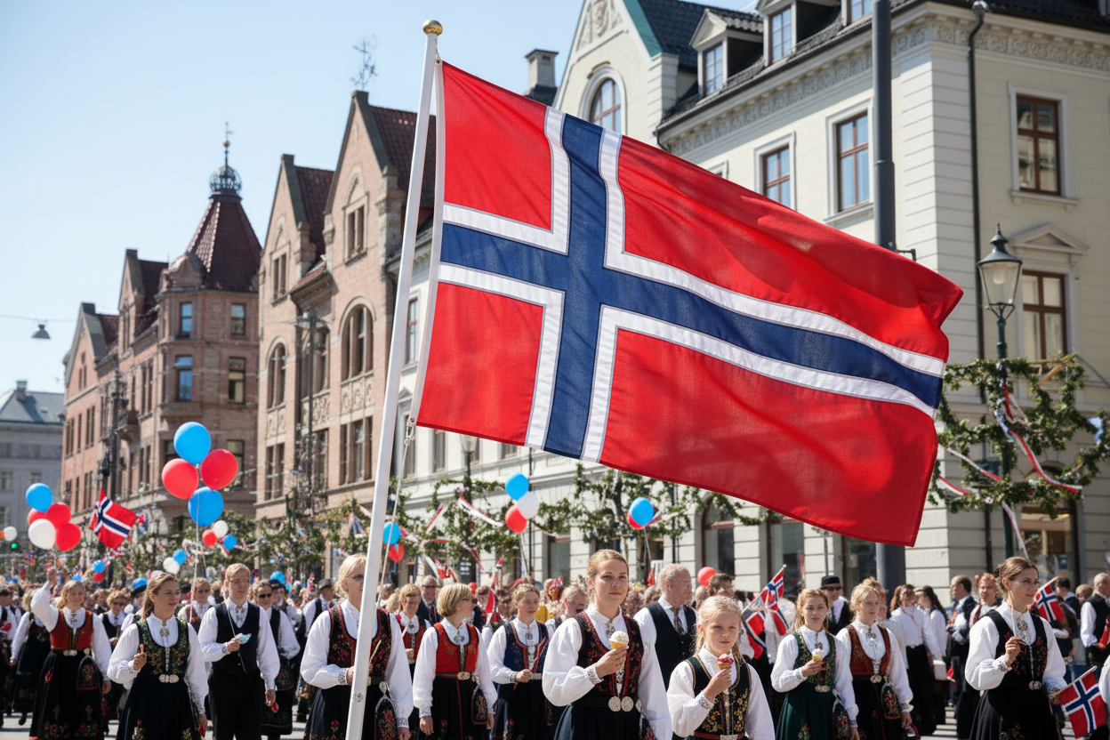 Norsk flagg på 17. mai