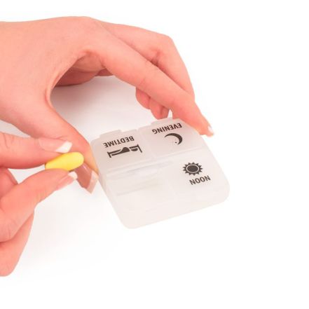 Vitility Pilleboks med 4 Rom - Daglig Medisinorganisator