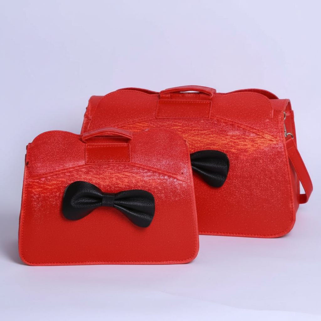 Rød bæreveske til kjæledyr – hvit bakgrunn