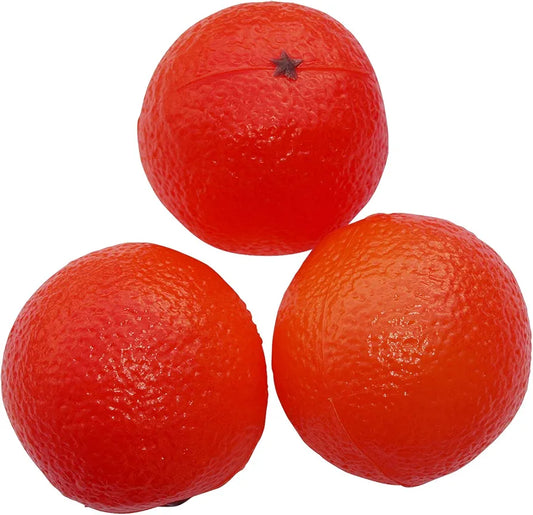 Kunstige Appelsiner - Dekorasjon 7,5 cm (3 stk)