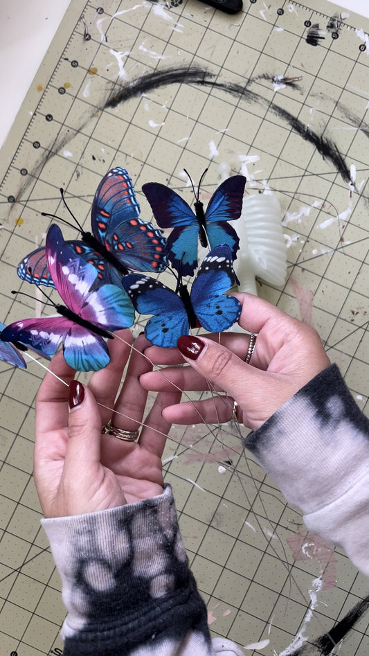 Dekor sommerfugler - sett med 4 stk