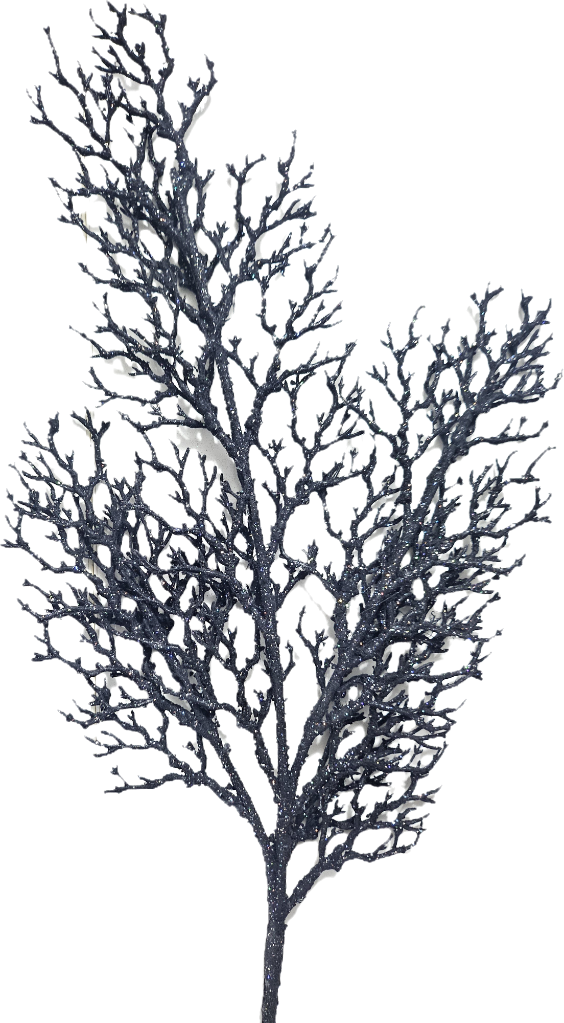 Gren med glitter 70 cm - sort