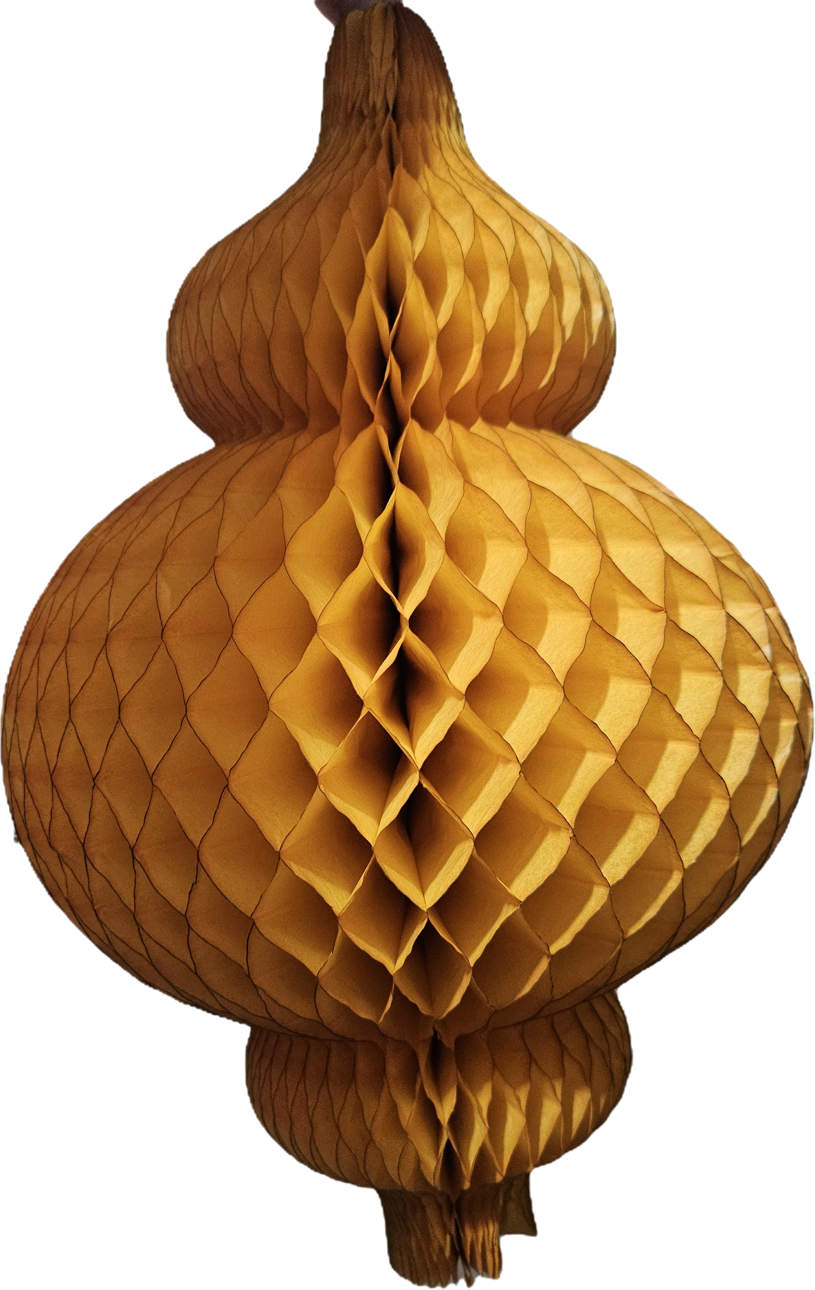 Papirlykt Honeycomb Oransje 45x26cm - Festdekorasjon