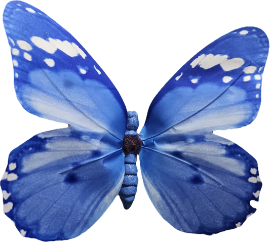 Dekor Sommerfugl Blå 25 x 20 cm - Elegant Sommerfuglpynt