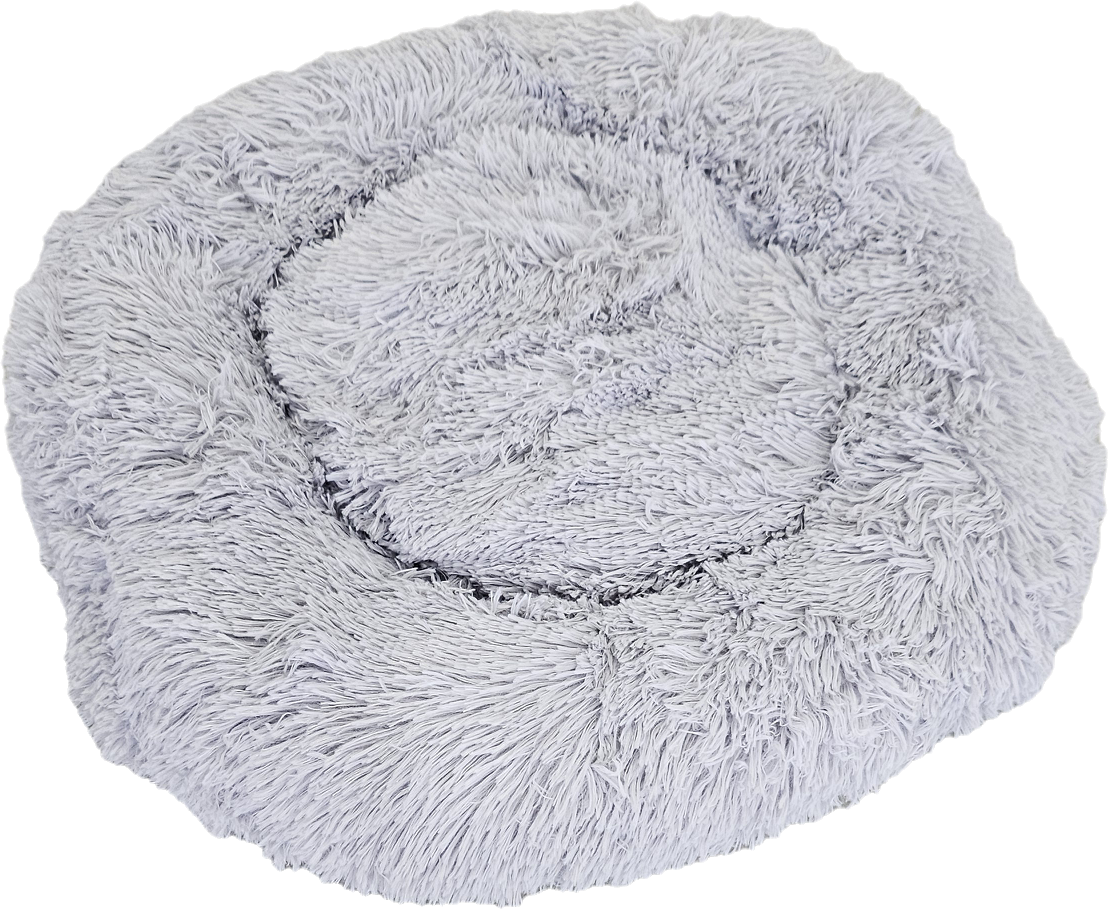 Fluffy Donut Hundeseng 60 cm hvit