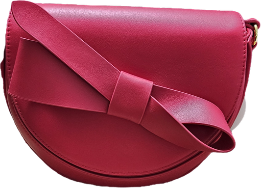 Rosa Veske med Sløyfe - Elegant Kuskinn