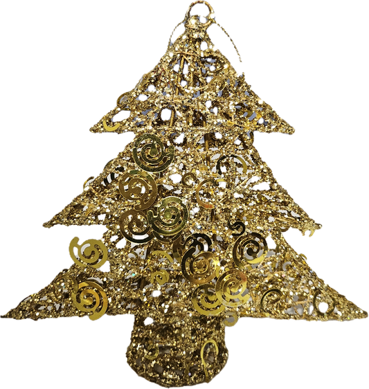 Gullfarget Juletre 15 cm - Elegant Juletrepynt og Dekorasjon