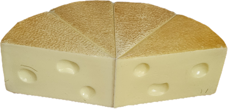 Kunstig Cheddar Ost Dekorasjon 4stk - Realistisk Matdekor