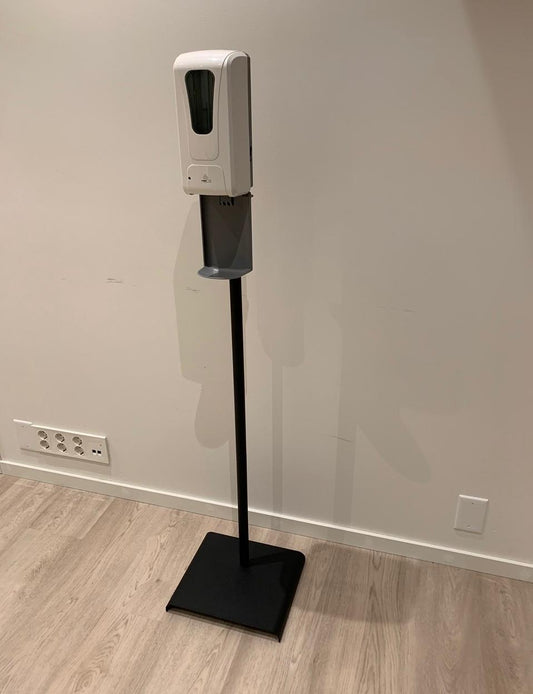 Berøringsfri dispenser med gulvstativ og 3 Pumper - Komplett Hygienestasjon