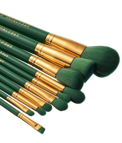 Spectrum Collections - 10-delers Sminkekostsett | Malakittbørstesett