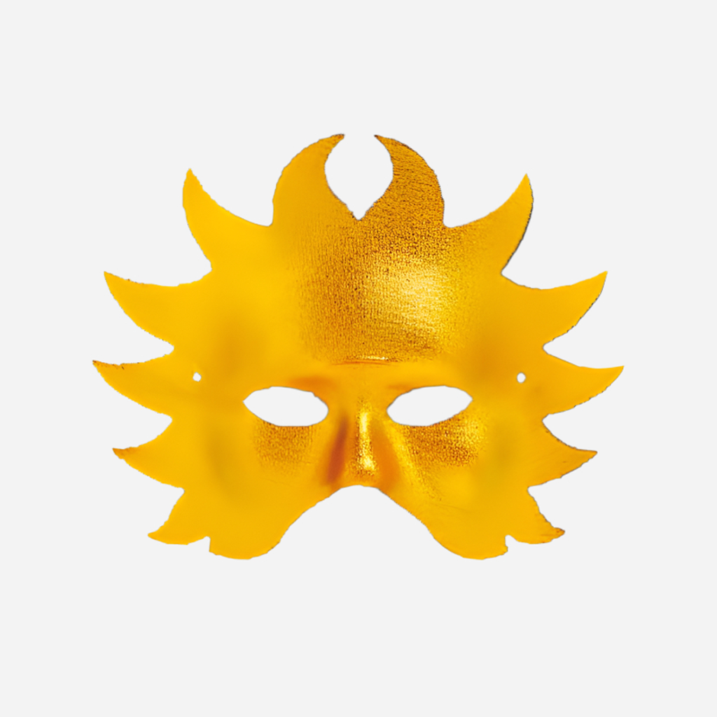Solmaske Gull 30cm - Kostyme Karneval Temafest